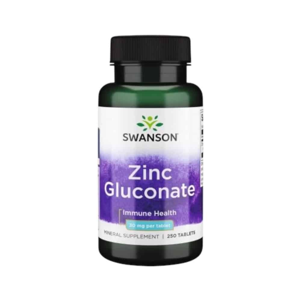 Zinc Gluconate 30mg 250 Tabs - Swanson