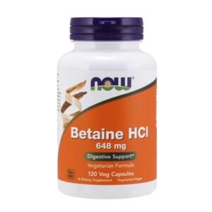 Betaine HCL 648mg 120 Veg Caps - Now Foods