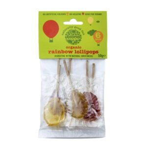 Organic Vegan Rainbow Lollipops - Biona Organic
