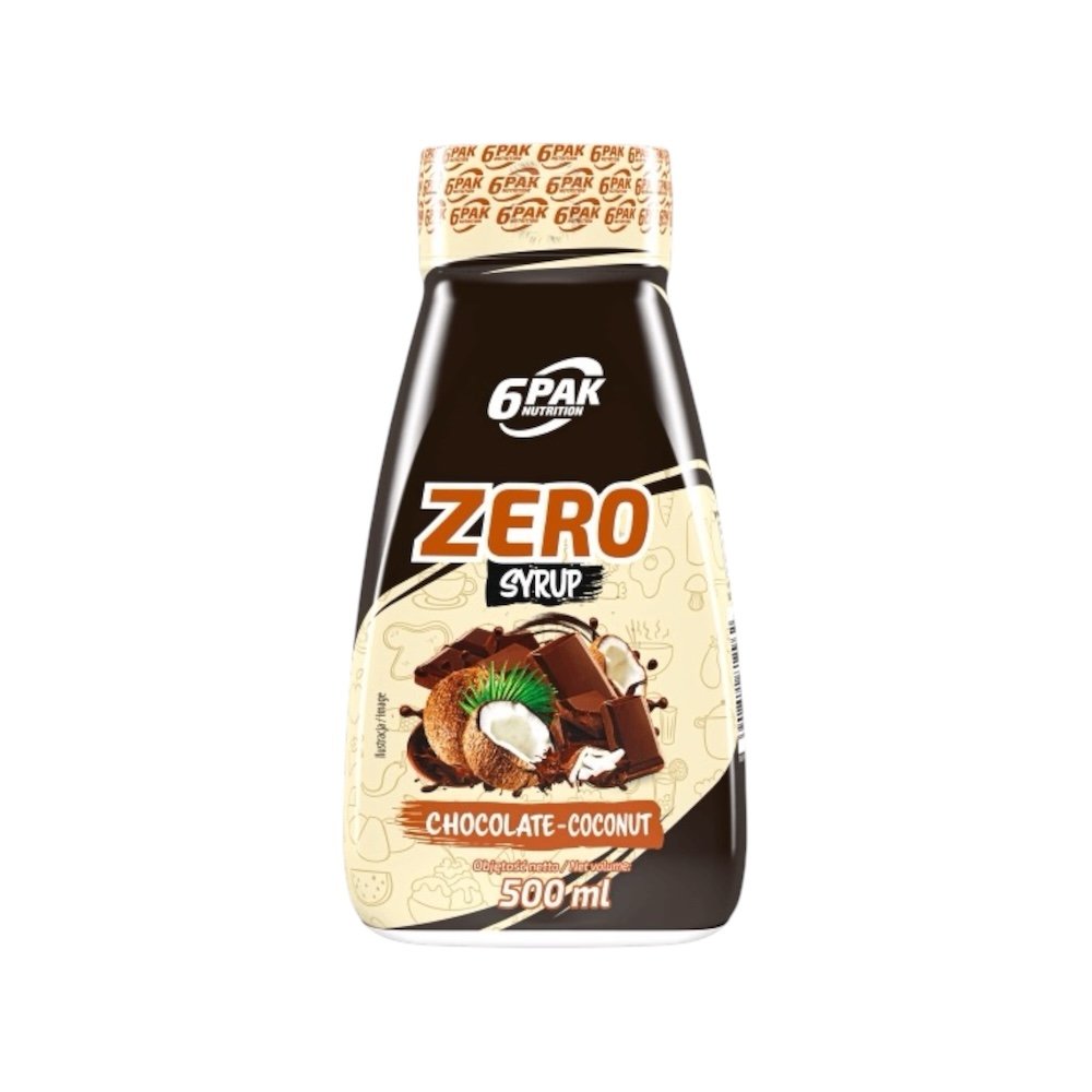 6PAK Zero Syrup 500ml - Chocolate Coconut