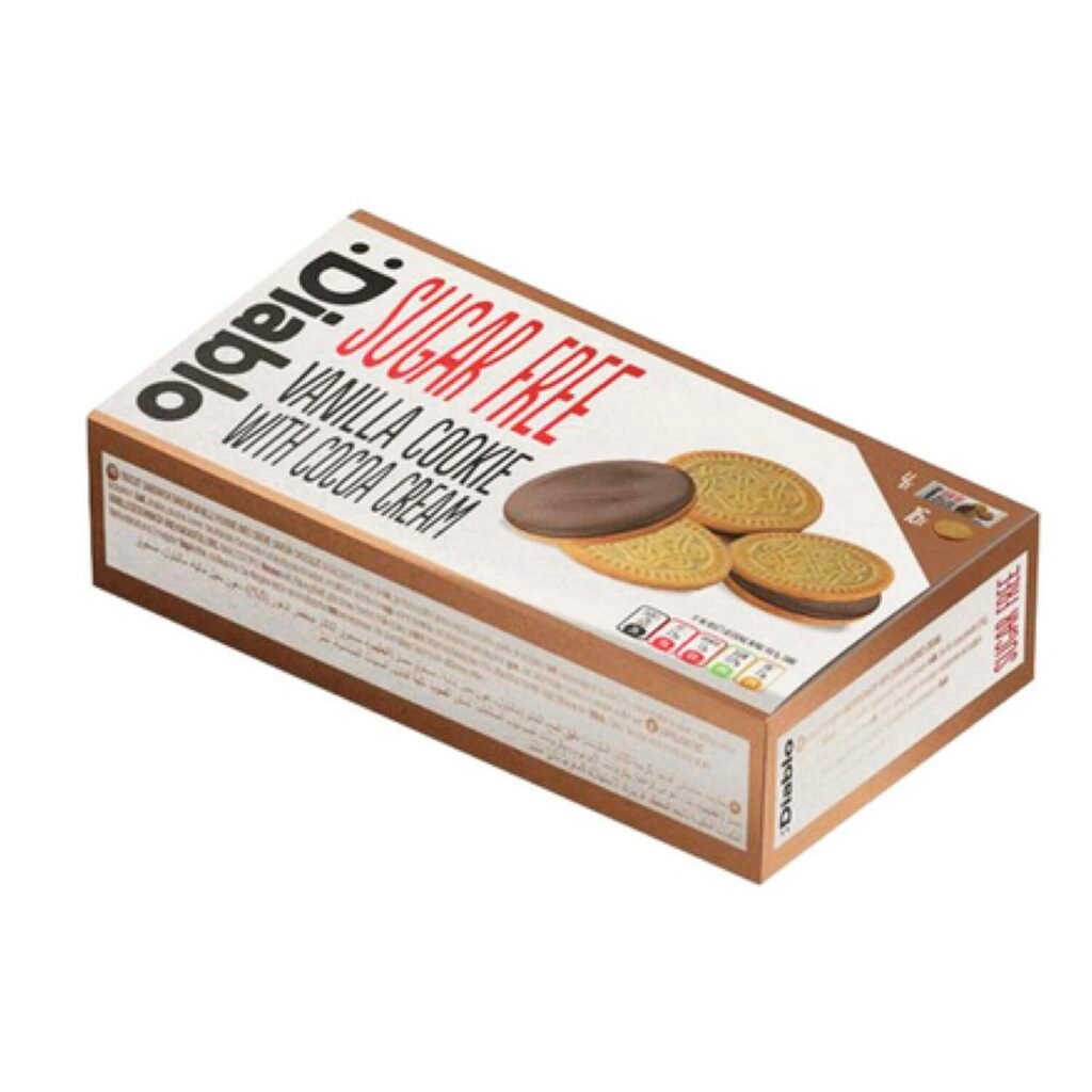 Diablo Sugar Free Vanilla Cookie With Cocoa Cream 176g