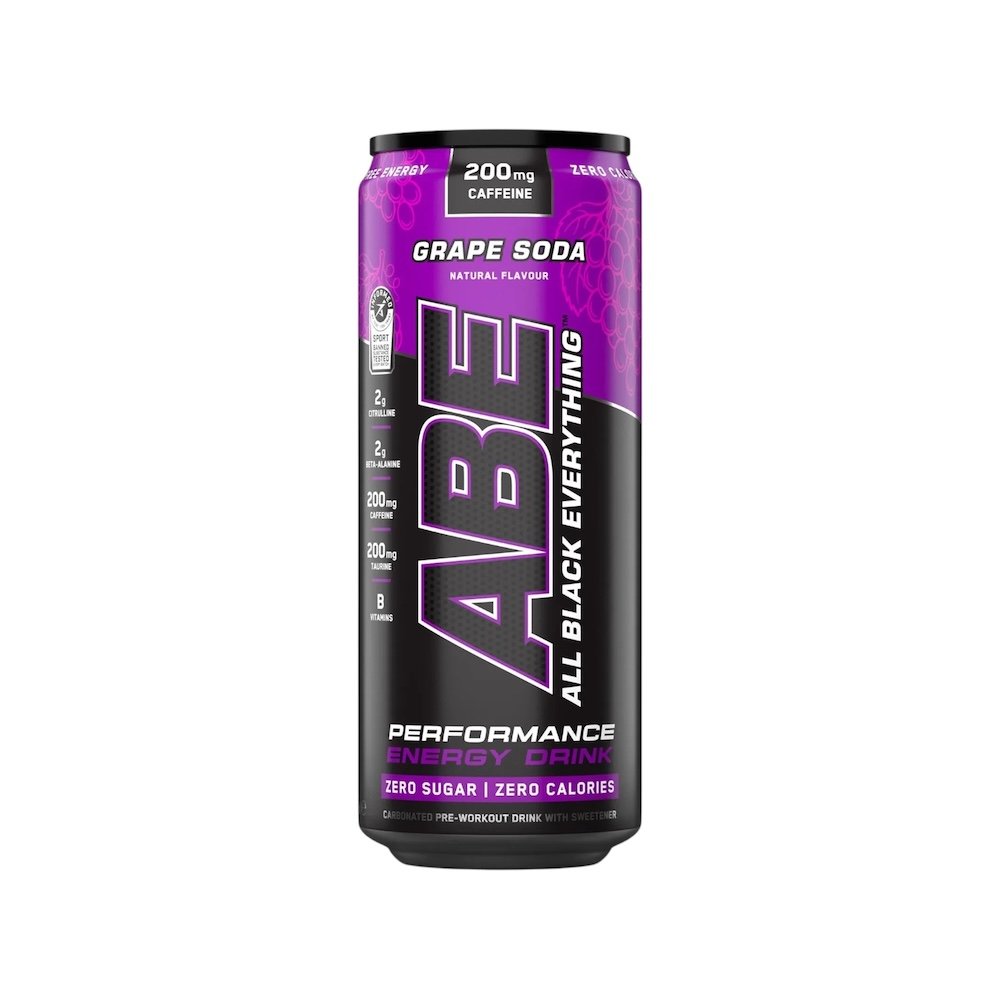 ABE Pre Workout Cans 330ml - Grape Soda