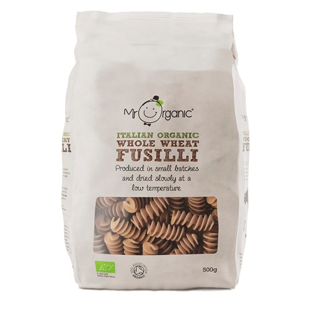 Italian Whole Wheat Fusilli Pasta 500g - Mr Organic