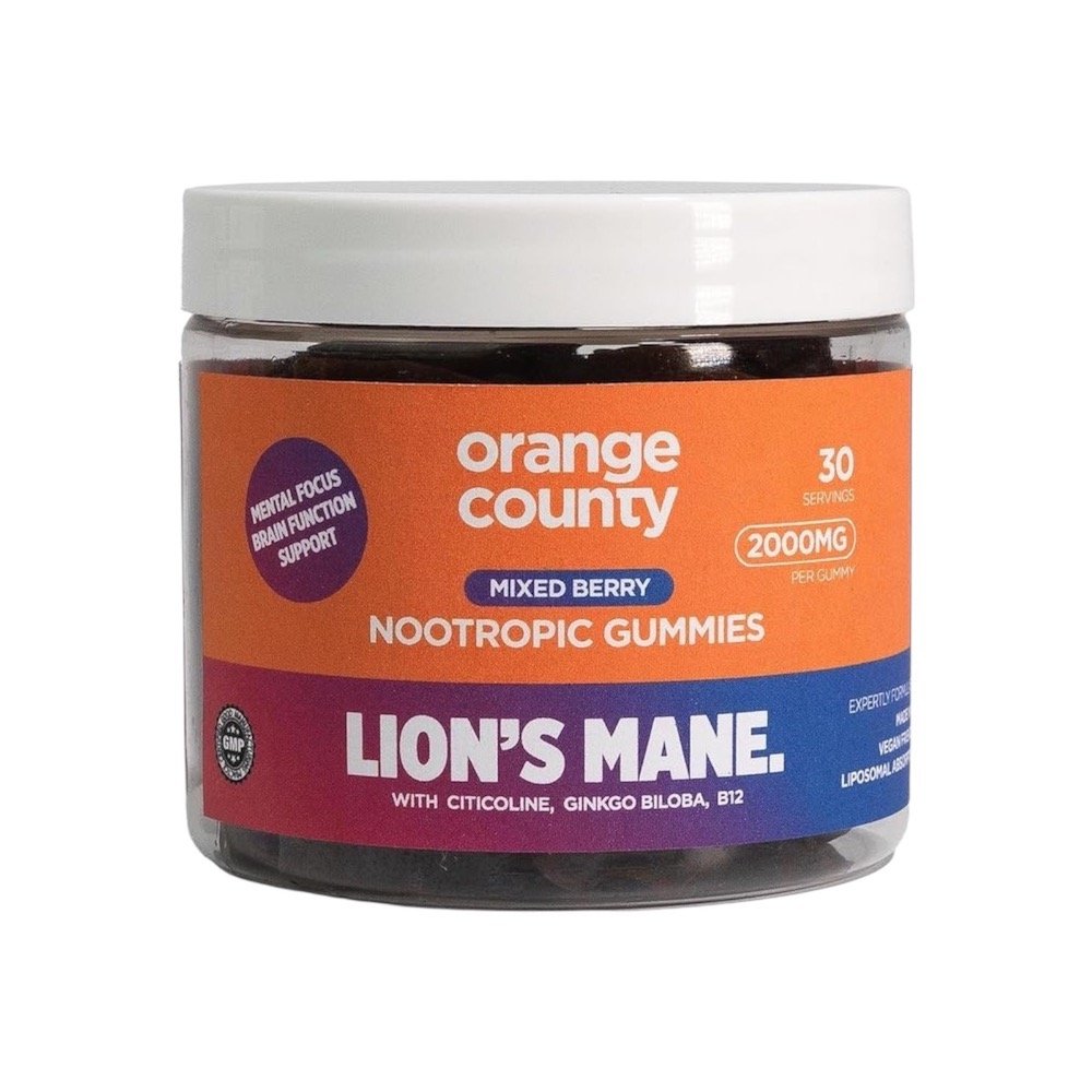 Lions's Mane Gummies 30 Serv Mixed Berry - Orange County