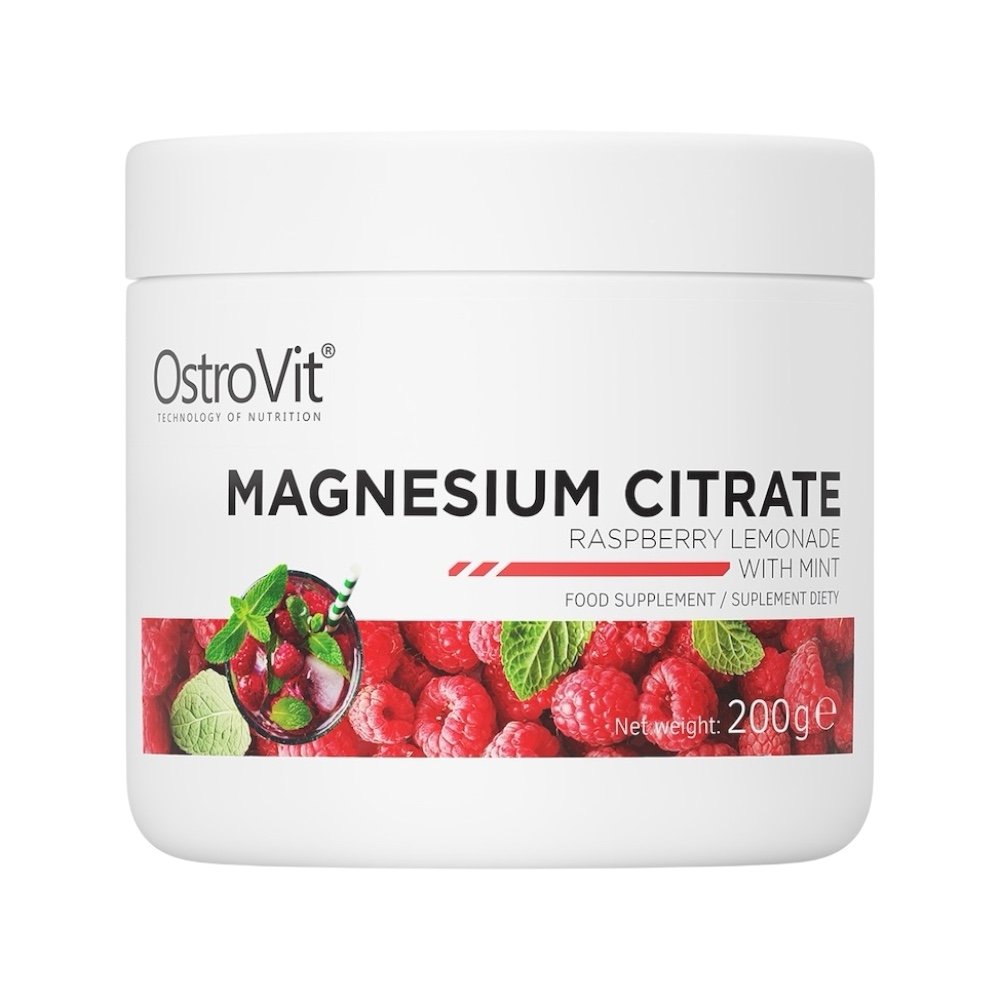 Magnesium Citrate 200g - Raspberry Lemonade Mint - OstroVit