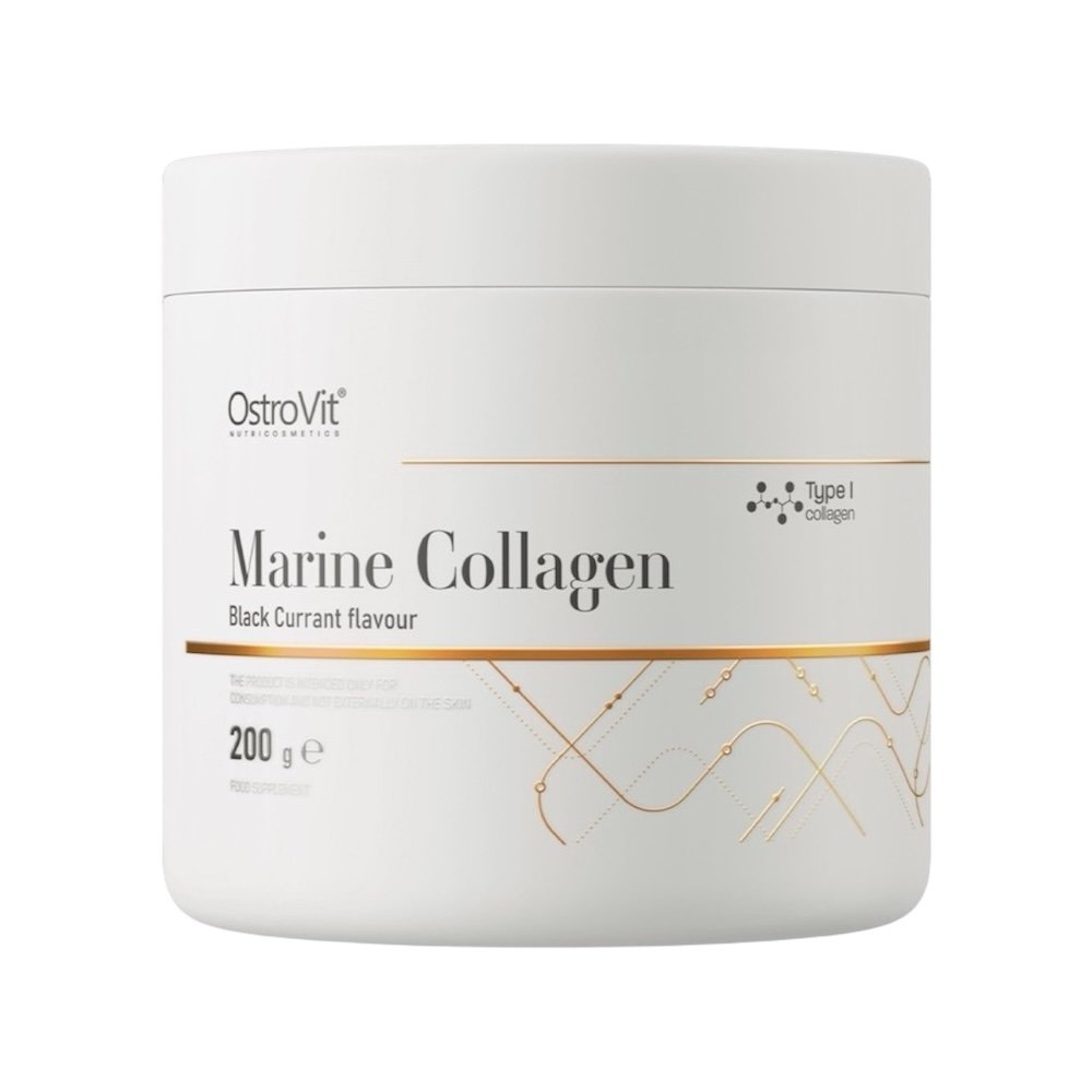 Marine Collagen Powder 200g Black Currant - OstroVit