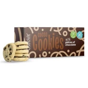 OstroVit Sugar-Free Cocoa Cookies 130g - Pieces of Chocolate