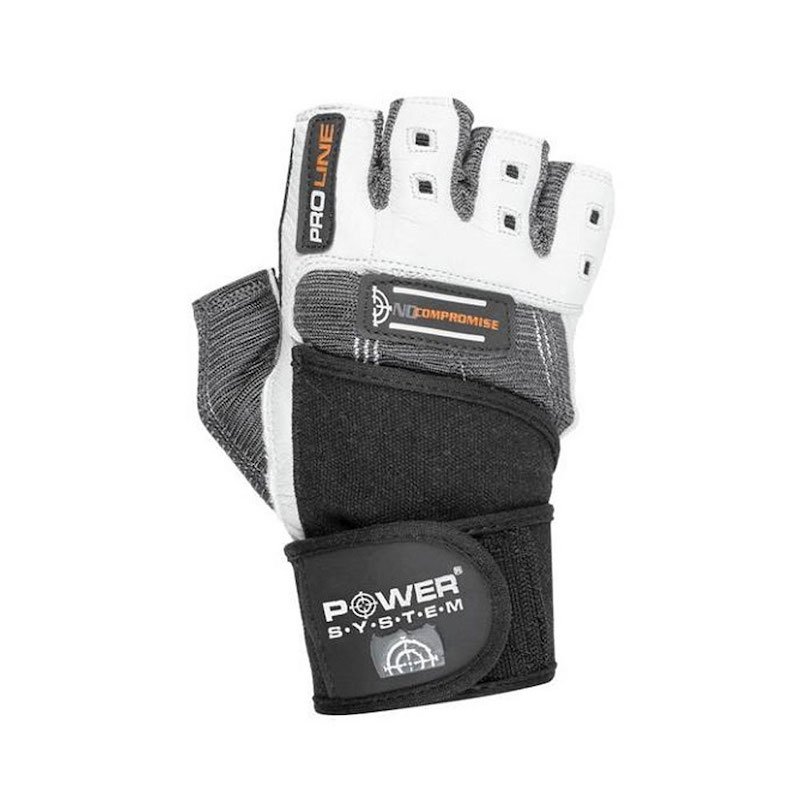 Gym Gloves No Compromise Power System - White Grey L