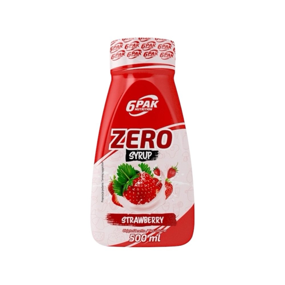 6PAK Zero Syrup 500ml - Strawberry