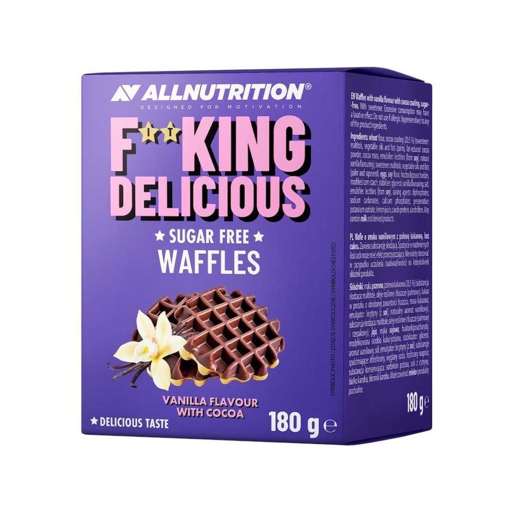 FitKing Delicious Waffles 180g - Vanilla With Cocoa