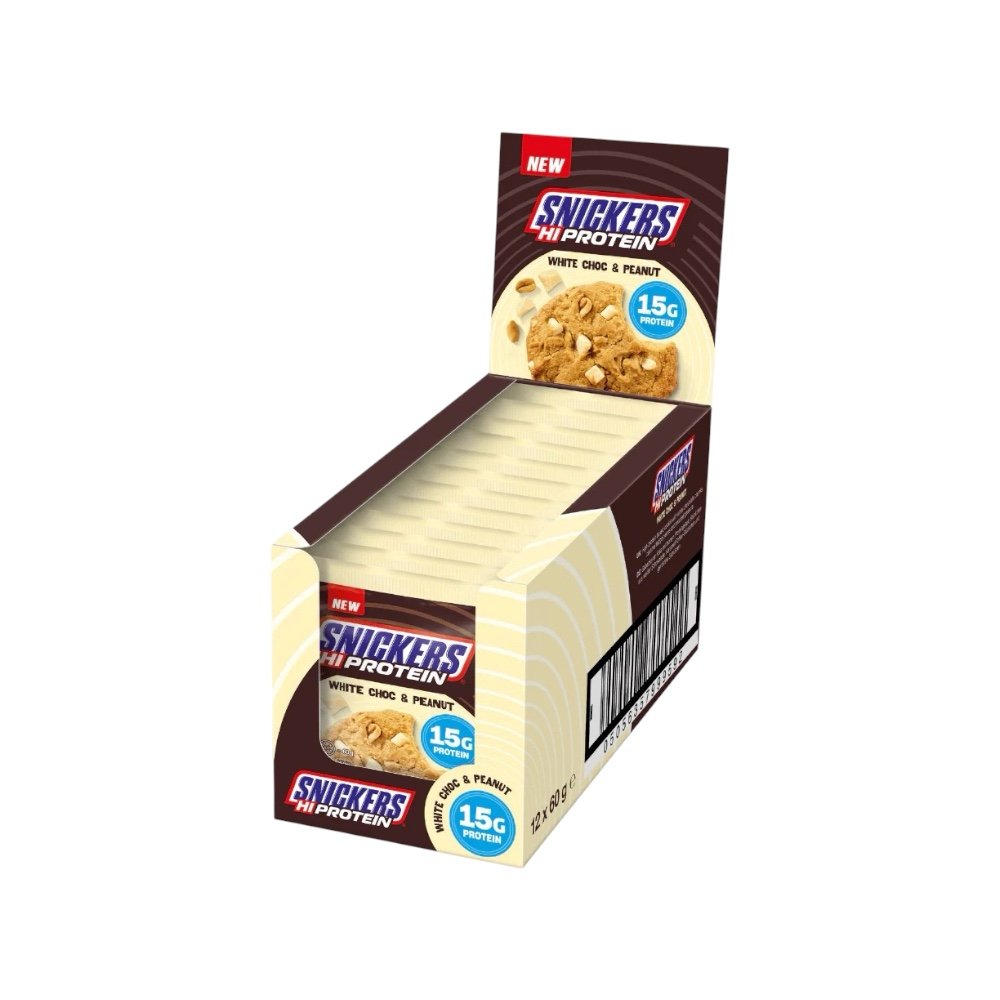 Snickers Hi Protein Cookie 12x 60g - White Choc & Peanut