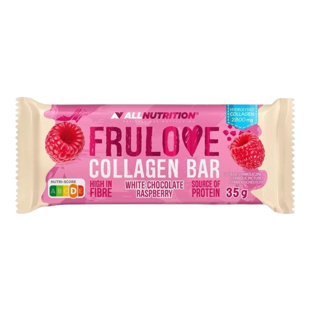 FruLove Collagen Bar 35g - White Chocolate Raspberry