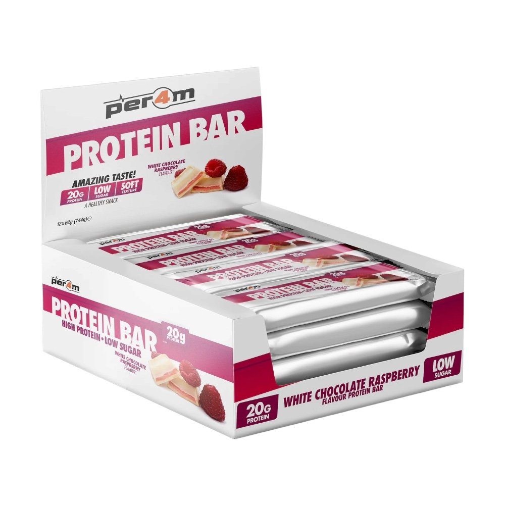 Per4m Protein Bars 12x 62g - White Chocolate Raspberry
