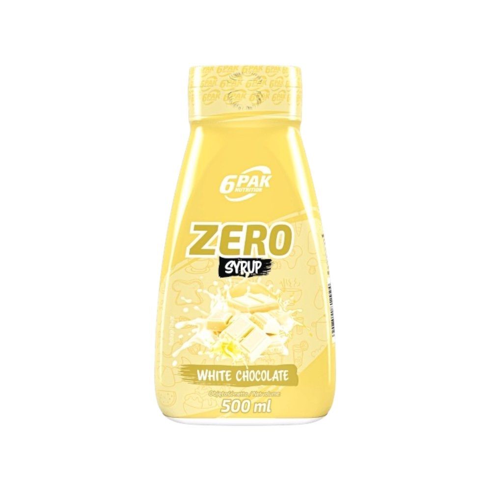 6PAK Zero Syrup 500ml - White Chocolate