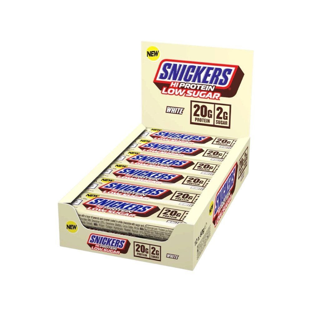 Snickers Hi Protein Low Sugar Bar 12x 57g - White
